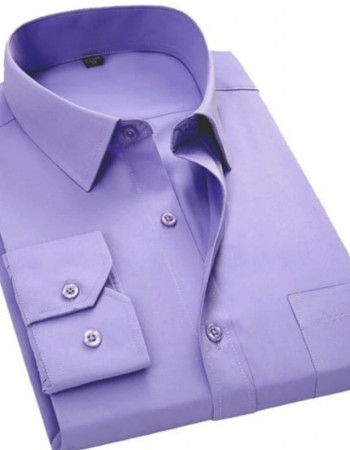 Fabio Cassani Uzun Kol Klasik Dakron Gömlek -Mor