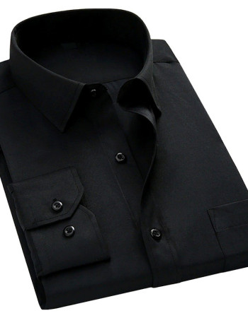 Fabio Cassani Uzun Kol Klasik Dakron Gömlek - Siyah