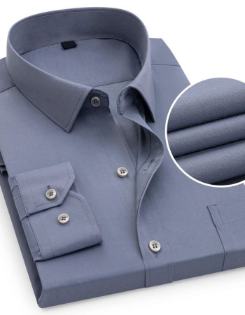 Fabio Cassani Uzun Kol Klasik Dakron Gömlek -GRİ